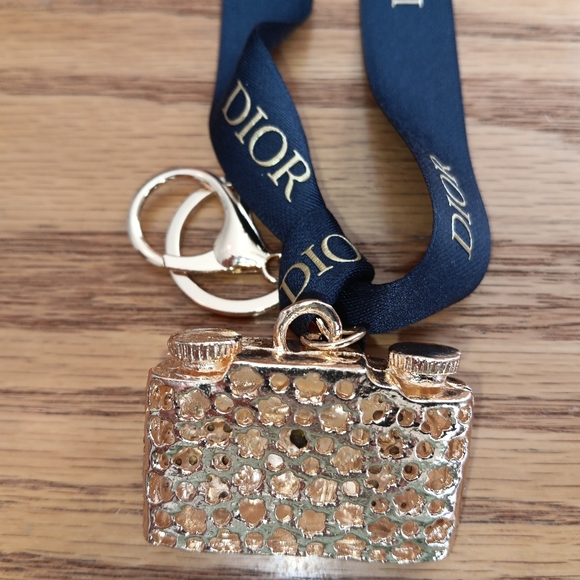 Dior Crystal-Embellished White and Gold Camera Charm - Picture 2 of 4